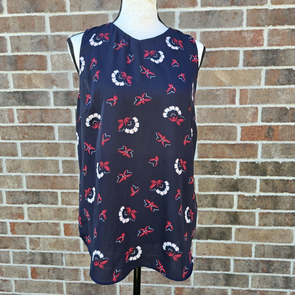 Philosophy Navy and Red Blouse